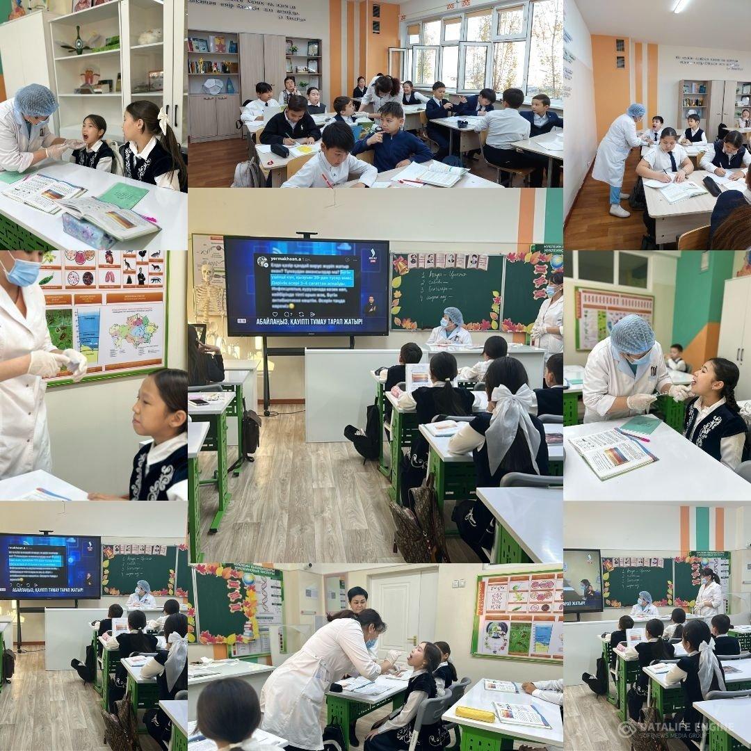 🌡 Қазіргі уақытта белең алып жатқан гонконгтық грипптен сақ болайық!  Вирус өте жылдам таралатындықтан, алдын алу шараларын қатаң сақтау маңызды:  🔹